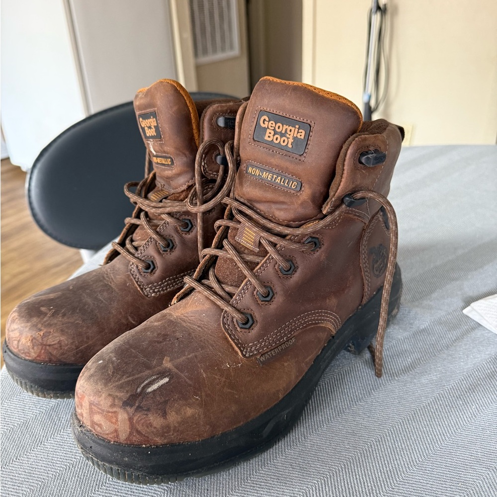Georgia Boot Dark Brown Non-Metallic Boots